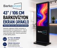 43″ 106 CM BARKOVİZYON  AYAKLI EKRAN ANDROID WIFI ENDUSTRİEL